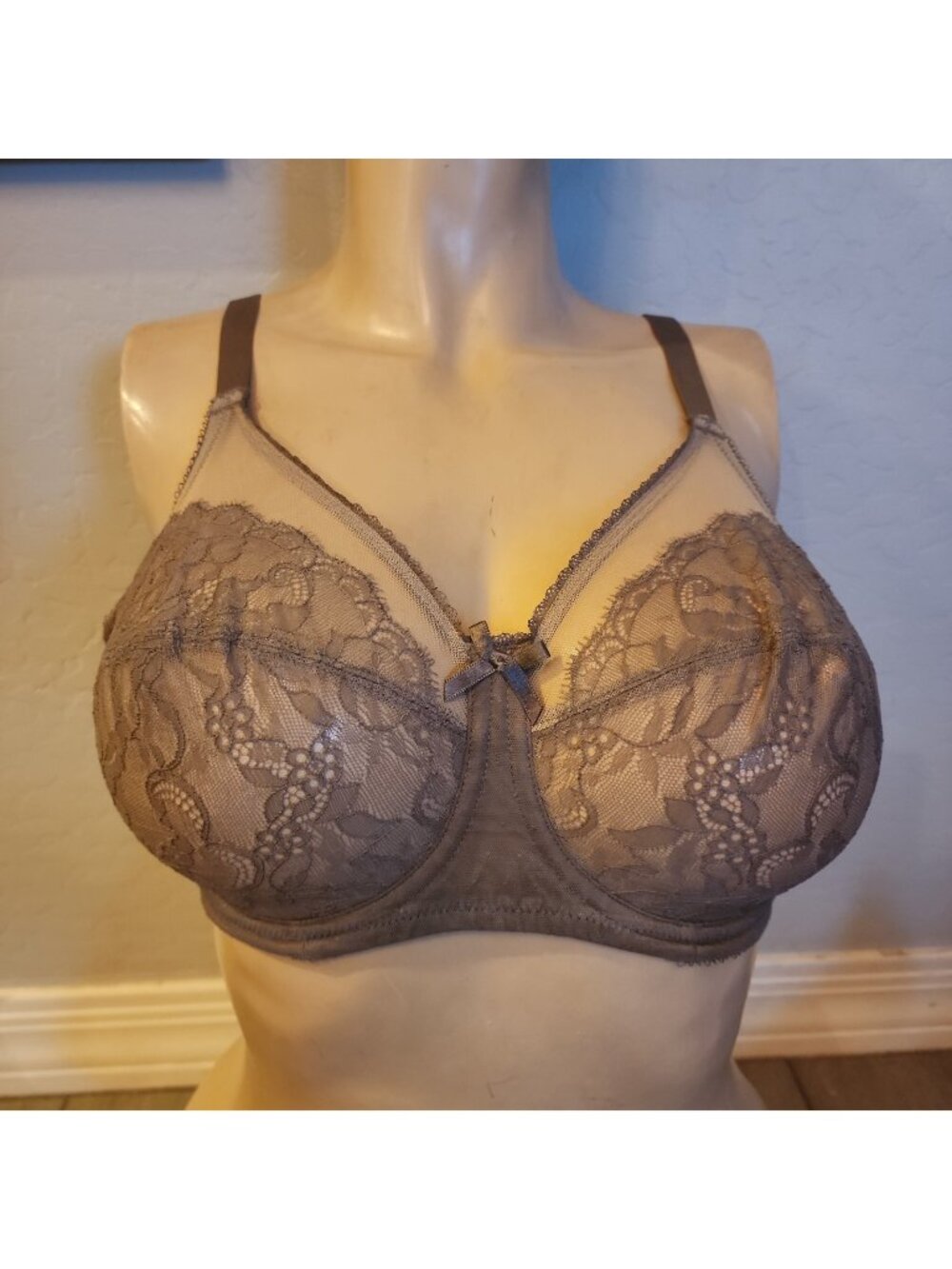 Wacoal Bra 34DD Brown Underwire Unlined 855186